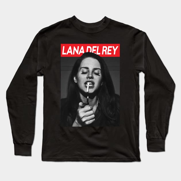 Lana Del Rey Long Sleeve T-Shirt by Sarah Agalo